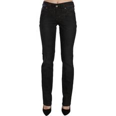 Corduroy - Women Jeans John Galliano Elegant Slim Fit Corduroy Women's Jeans - Black