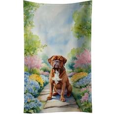 Red Kitchen Towels Carolines Treasures Dogue de Bordeaux Spring Path 15 x 15 in Kitchen Towel Red