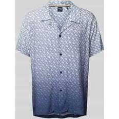 Leinenhemd Hemden BOSS Short Sleeve Vale Shirt - Navy