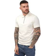 Reißverschluss Hemden Regal Zip Neck Polo Shirt - Ecru Cotton