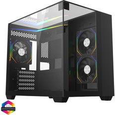 Computer Cases CiT Eclipse Black Micro-ATX Gaming Case