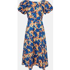 Midiklänningar - Orange Ulla Johnson Imara Floral Cotton Poplin Midi Dress - Pink