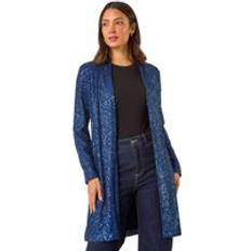 Roman Longline Sequin Stretch Jacket - Navy