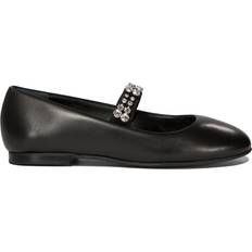 Casadei Ballet Flats With Crystals - Black