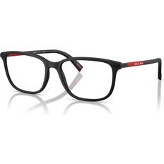 Prada Glasögon Prada Linea Rossa PS 02RV DG01O1 Ramramar Injicerad Svart Transparent