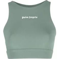 Palm Angels Dame Bluser Palm Angels Sporty Crop Top - Grøn