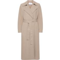 Hvite Kåper & Frakker Harris Wharf London Dobbeltspent Trenchcoat Med Splitter - White