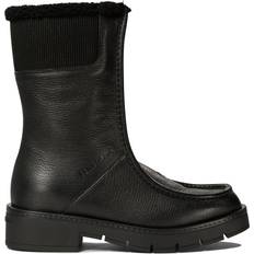 Merinould Støvler Ferragamo Ankelstøvler med Shearling Foring - Sort