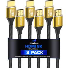 Maximm 8K HDMI Cable 10ft 3 Pack