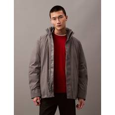 Men - Titanium Jackets Calvin Klein Melange Tech Puffer Jacket - Grey