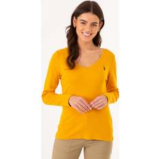 Polo Pony Sleeve V-Neck T-Shirt - Dutchess Gold