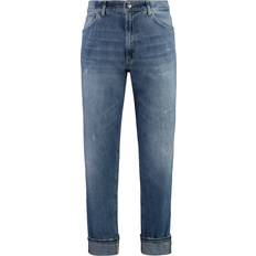 Dondup Jeans Dondup Slim Fit Jeans Med Slitna Detaljer - Blue