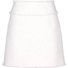 Dolce & Gabbana Beige Skirts Dolce & Gabbana Chic Cream Tweed Mini Skirt