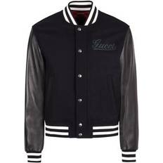 Gucci Ytterkläder Gucci Zip Blouson Jacket With Logo Embroidery - Black