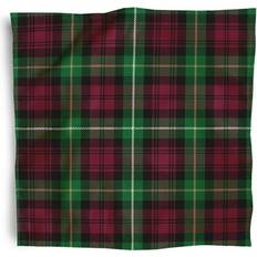 Textiles E by Design Simply Daisy 18 x 18 Tartan Plaid Napkins Set of 4 Cloth Napkin Red (45.7x)