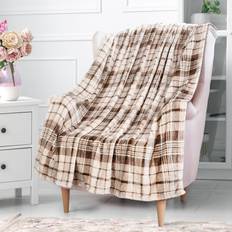 Solaris Plaid Fleece Throw Blanket 50" x 60" Blankets