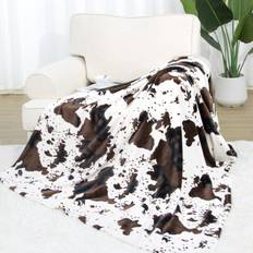 Cow & Gate Print Soft Black and White Throw Blanket Blankets White, Black