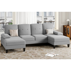 Ebern Designs Corner Sofas Ebern Designs Multi Color Sectional 3-Piece Upholstered 106.3 x 50.4 in Sofa