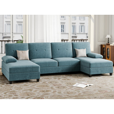 Corner Sofas Ebern Designs Multi Color Sectional 3-Piece Upholstered 106.3 x 50.4 in Sofa 3pcs