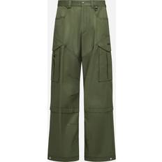 Off-White Cargo Trousers Off-White Cotton Cargo Trousers - Green