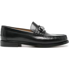 Gucci Low Shoes Gucci Horsebit Leather Loafers - Black