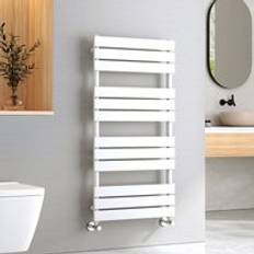 Heated Towel Rails EMKE Bathroom Ladder Radiator Heated Towel Rail 1200 x 600 mm White