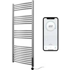 Heated Towel Rails Manissa Chrome Electric Smart Heated Towel Rail 600mm W x 1400mm H