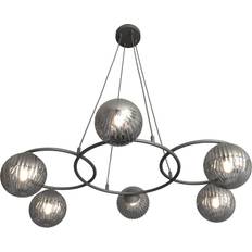 Belysning Libra Libra 6 Pendel Svart Grafit Pendellampa