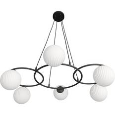 Belysning Libra Libra 6 Pendel Svart/Vit Pendellampa