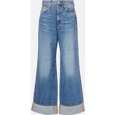 Veronica Beard Taylor High-Rise Wide-Leg Jeans - Blue