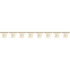 Party Garlands Amscan Gold 50 Year Anniversary Pennant Banner 4m