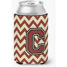 Gold Bottle Coolers CoolCookware Letter C Chevron Maroon and Gold Can Hugger Bottle Cooler