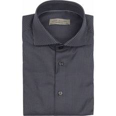 John Miller Vichy Checks Shirt - Anthracite/Dark Grey