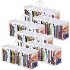 Optical Storage Stock Your Home DVD Storage Bags (Set of 6) Media Organizer Bag for DVDs CDs Blu Ray Disc Movie Cases VHS Box Video Game Disks Clear P