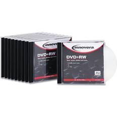 Optical Storage Innovera 46846 DVD RW Discs 4.7GB 4X w/Slim Jewel Cases Silver 10/Pack