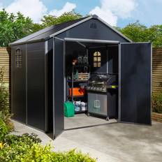 Rowlinson Airevale 8X6 Plastic Apex Shed Dark Grey (Building Area )