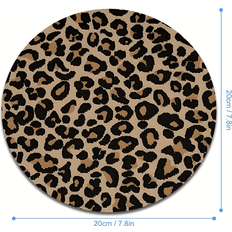 Leopard Print Round Mouse Pad 7.87 inch
