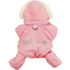 Pets Doggie Design Pink Ruffin It Dog Snow Suit Harness L