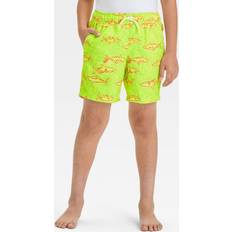 Green Swimwear Cat & Jack Shark Printed Swim Shorts Lime Green