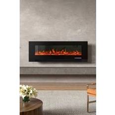 50inch Wall Mounted Electric Fireplace Black One Size