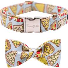 Pets Unique Style Paws Dog Collar with Bow