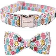 Pets Unique Style Paws Dog Collar with Bow