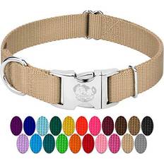 Pets Country Brook Design Vibrant 30+ Color Selection Dog Collar 3/4 Inch