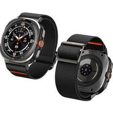 Nylon Klockarmband Spigen Galaxy Watch Ultra 47mm Armband Fit Line Black