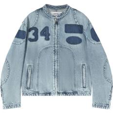 Ambush Varsity-Style Denim Jacket - Blue