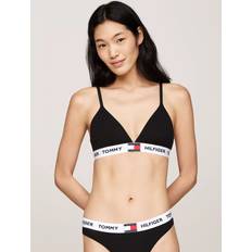 Tommy Hilfiger Black Bras Tommy Hilfiger Logo Underband Non-Wired Triangle Bra - Black