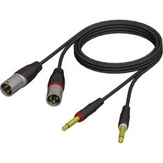 Kablar Adam Hall Adapterkabel 2 x XLR Hane Till 2 x 6 3 mm Jack Mono