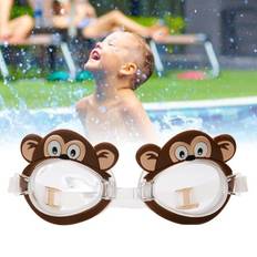 Children Swim Goggles Hesroicy Skindy Co.Ltd, Kids Cartoon Swimming Goggles Adjustable Strap Anti-Fog Waterproof Transparent Lens Silicone Frame Nose Clip Diving Eyewear