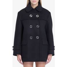 Gucci Women Outerwear Gucci Double-Breasted Wool Jacket - Black