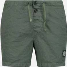 Stone Island Men Swimwear Stone Island Chrome Swim Shorts With Buttons - Khaki